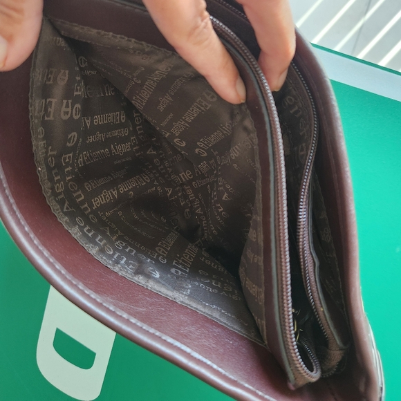 Leather and Fabric Aigner Purse - Picture 5 of 6